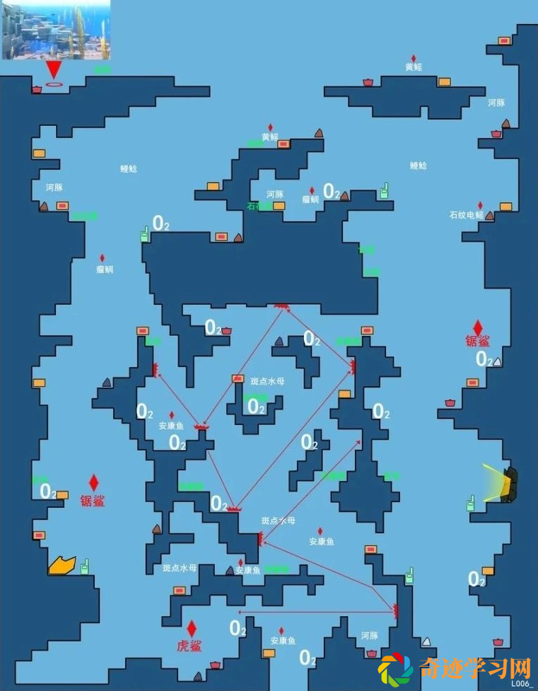 潜水员戴夫全地图分享-潜水员戴夫全鲨鱼分布位置一览