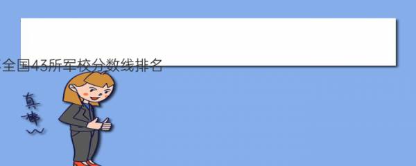 2022年全国43所军校分数线排名